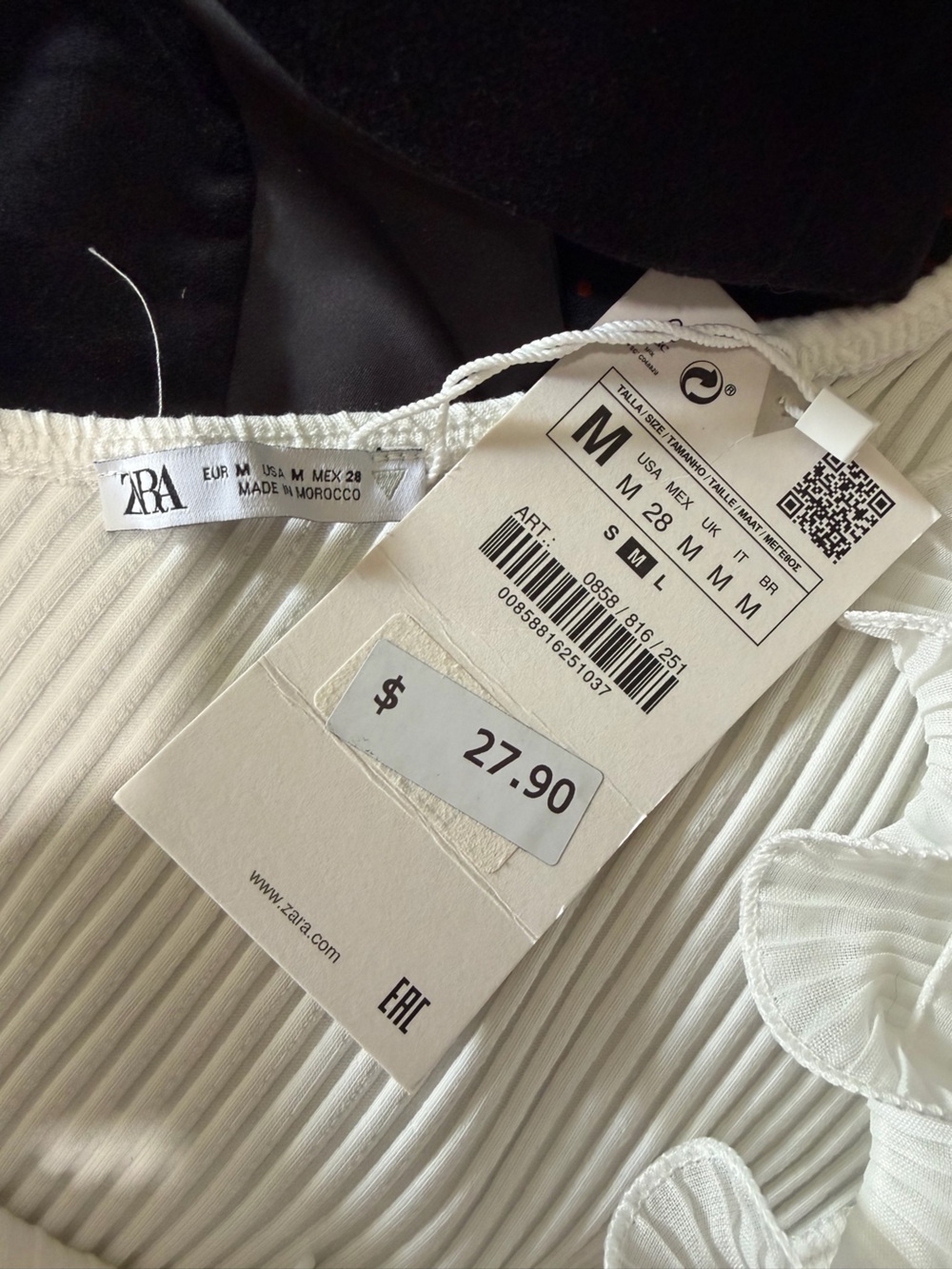 Zara One-Shoulder Ruffle Top - Picture 4 of 4